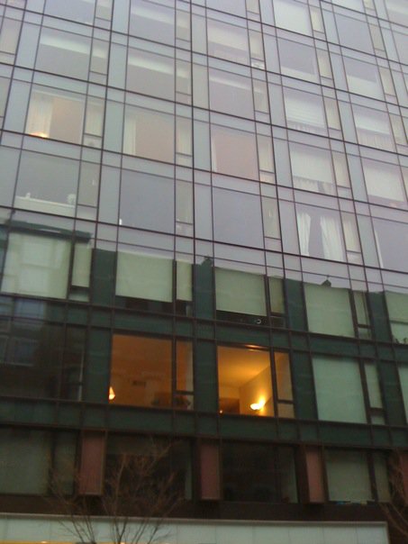 Our cube with the light on. 